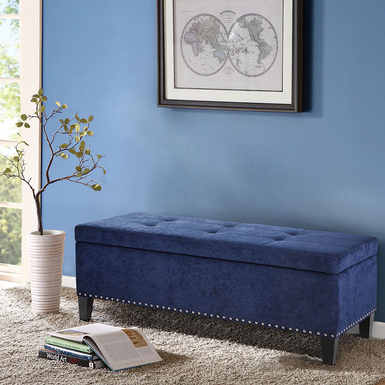Gracie Mills   Tufted Top Soft Close Storage Bench - GRACE-3951